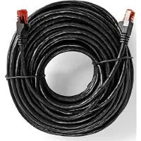 Nedis Câble réseau CAT6 | RJ45 Male | RJ45 Male | U/UTP | 30.0 m | Dehors | Rond | PE | Noir | Label