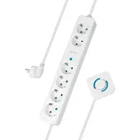 Logilink LogiLinkLPS271 bloc multiprise, 6x, 4 avec interrupteur au pied, blanc