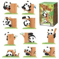 52toys Figurine Panda Roll Qui Grimpe à Un Arbre Fruitier Assorti 7 Cm