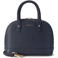 Lazarotti Cuir sac à main sac à épaule bandoulière Bologna Leather Handbag Navy 2 bleu marine