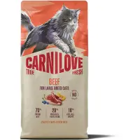 Carnilove True Fresh Beef Adult Large Breeds Cat Food 6kg Beige