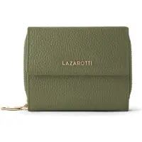 Lazarotti Cuir porte-monnaie Bologna Leather Wallet With 8 Card Slots Olive