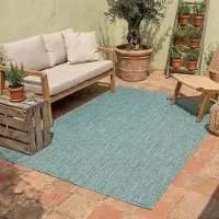 NATURL. Tapis d'extérieur - Costa Turquoise | 120x170 cm | Rectangulaire | Tissage plat