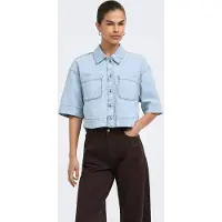 ONLY Chemisier 'ONLCleo' bleu denim