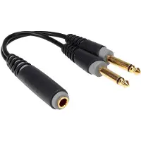 Klotz CABLE-y 20 CM Socket 2P - 2X Jack 2P Contact en Or