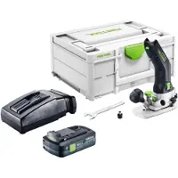 Festool MFKC 700 EB-Basic Module de batterie pour défonceuse 18 V 8 mm sans balais + 1 batterie 4,0 Ah + chargeur + Systainer