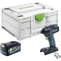 Festool TID 18-Basic Visseuse à choc sans fil 18 V 180 Nm 1/4" + 1x batterie 5,0 Ah + Systainer - sans chargeur