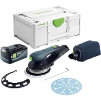 Festool ETSC 2 150-Basic Ponceuse excentrique sans fil 18 V 150 mm Brushless + 1x batterie 5,0 Ah + Systainer - sans chargeur