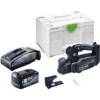 Festool HLC 82 EB-Basic Rabot sans fil 18 V 82 mm Brushless + 1x batterie 5,0 Ah + chargeur + Systainer