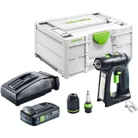 Festool Perceuse-visseuse sans fil C 18-Basic 18 V 45 Nm Brushless + 1 batterie 4,0 Ah + chargeur + Systainer