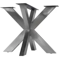 CLP Pieds de table Duncan en forme d'étoile en acier inoxydable Dimensions : 85 x 85 x 71 cm Dimensions : 85 x 85 x 71 cm