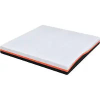 vidaXL Matelas blanc et noir 180 x 200 cm Tissu jacquard