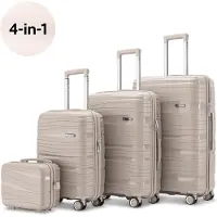 SKYCASES Ensemble de valises Travel One 4 pièces – Valises cabine et valises en soute – 32 L/60 L/98 L – Serrure à combinaison – Roulettes silencieuses à 360° – Légères et robustes – Design moderne –