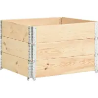 vidaXL Rehausses pour palettes 3 pièces 100 x 100 cm Bois de pin massif