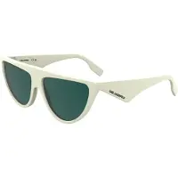 Karl Lagerfeld Lunettes de soleil - - KL6185S - Oversize - Blanc - Verres bleu 59/14/145