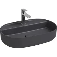 Isvea INFINITY OVAL vasque à poser, 60x40cm, anthracite