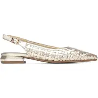 Carmela pour femme. 16317602-ORO Ballerines en cuir 163176 doré (36), Plat, 1 à 3 cm, Boucle, Casuel, Fête