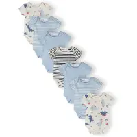 MINOTI Barboteuse / body marine / bleu clair / blanc