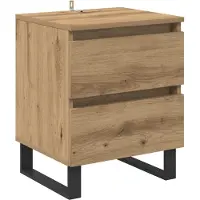vidaXL Cabinet de chevet avec tiroir chêne artisanal 40 x 35 x 50 cm