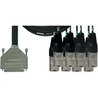 Cordial Câble Interface SUB-d/8 XLR Mâles 3 M