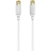 Hama antenne, SAT Câble de raccordement [1x Coaxial mâle - 1x Coaxial mâle] 5 m 120 dB blanc