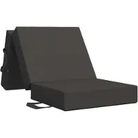 vidaXL Canapé-lit pliant 90 x 63 x 45 cm, gris foncé