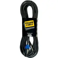Yellow cable Cordon HP Speakon Jack Mono 9 M