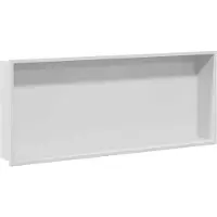 vidaXL Cabine de douche blanche 75 x 30 x 9,5 cm en acier inoxydable