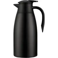 Travelhawk Thermos jug - 2 Liter - Pichet isotherme - Noir - Café - Thé - Pour boissons chaudes et froides