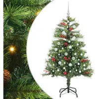 vidaXL Sapin de Noël artificiel Vert 150 cm PVC et métal