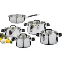 Spring Fusion2+ Topf-Set 5-teilig, Poêle + casserole, Argent