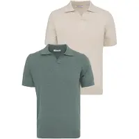 Felix Hardy T-Shirt beige clair / vert foncé