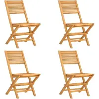 vidaXL Chaises de jardin 4 pcs. Pliable 47x62x90 cm bois massif teck