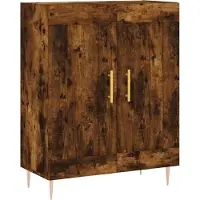 vidaXL Highboard chêne fumé 69,5x34x180 cm bois composite