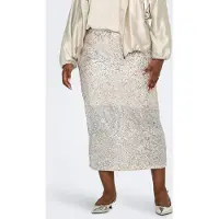 ONLY Jupe 'CARMaddison' beige clair / argent