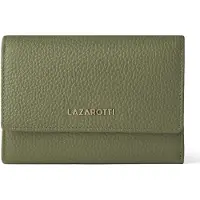 Lazarotti Cuir porte-monnaie Bologna Leather Zip Wallet With 15 Card Slots Olive