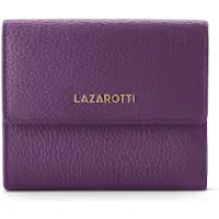 Lazarotti Cuir porte-monnaie Bologna Leather Wallet With 8 Card Slots Purple pourpre