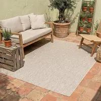 NATURL. Tapis d'extérieur - Costa Sable | 80x150 cm | Rectangulaire | Tissage plat