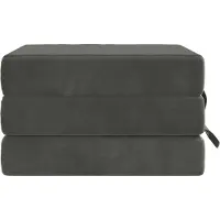 vidaXL Canapé-lit pliable 90 x 67 x 45 cm, gris foncé