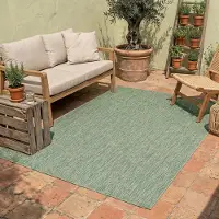 NATURL. Tapis d'extérieur - Costa Vert | 140x200 cm | Rectangulaire | Tissage plat