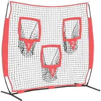 vidaXL Baseball & Softball Noir 214,5 x 89,5 x 181 cm Polyester