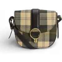 Barbour pour femme. LBA0504 Sac messager en tissu écossais vert Elm (OSFA), Casuel, Cuir