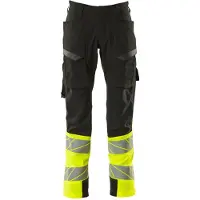 Mascot Accelerate Safe 19379 Big Thigh Pockets Work Pants Noir 62 / 35 Homme