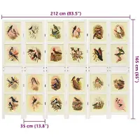 vidaXL Panneau Romdivider blanc 212 x 165 cm MDF