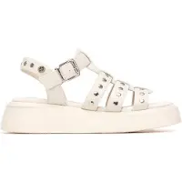 Xti pour femme. 14523802-HIELO Sandales 145238 blanc cassé (37), Plat, Boucle, Casuel