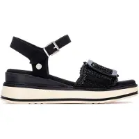 Xti pour femme. 14524003-NEGRO Sandales 145240 noir (37), Tissu, Plat, Boucle, Casuel, Sport