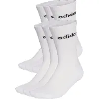 Adidas Chaussettes Linear Crew Socks Cushioned Socks 6 Pair Pack femmes - Blanc - L