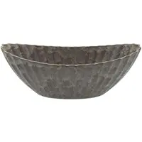 HBX natural living Pot de fleurs en mélamine nervurée, 36 x 15 x 14 cm