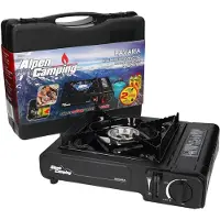 Alpen Kuchenka Camping, Plaque de cuisson amovible, Noir