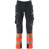 Mascot Accelerate Safe 19379 Big Thigh Pockets Work Pants Noir 56 / 35 Homme